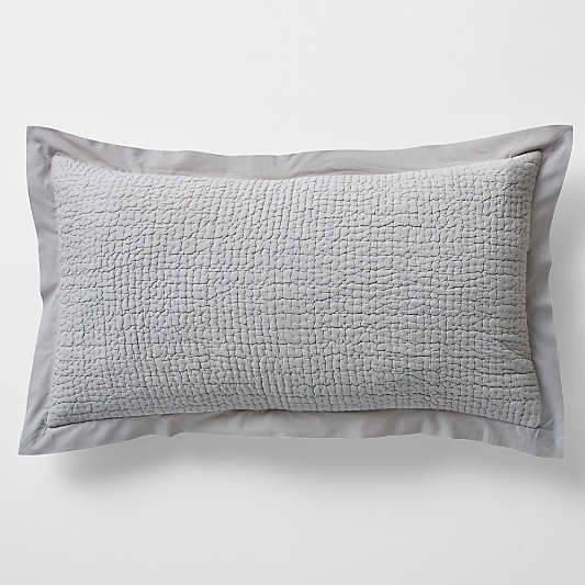 Celeste Grey Organic Cotton King Sham