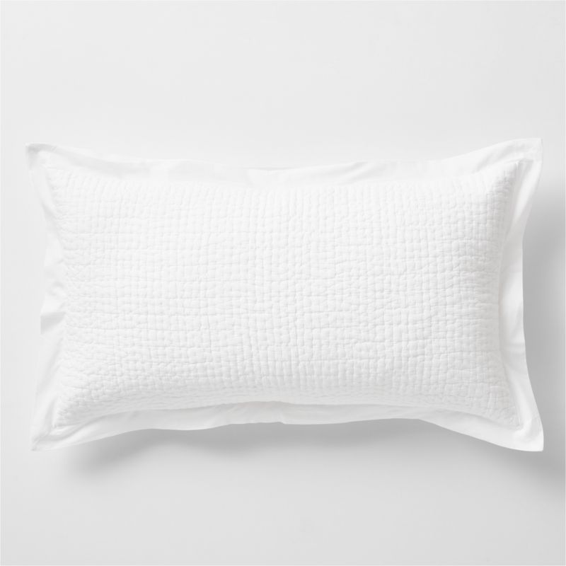 Viewing product image Celeste White Organic Cotton King Sham - image 1 of 7