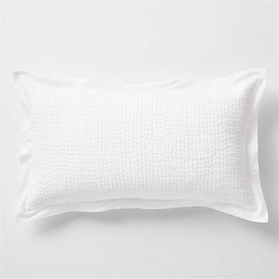 Celeste White Organic Cotton King Sham