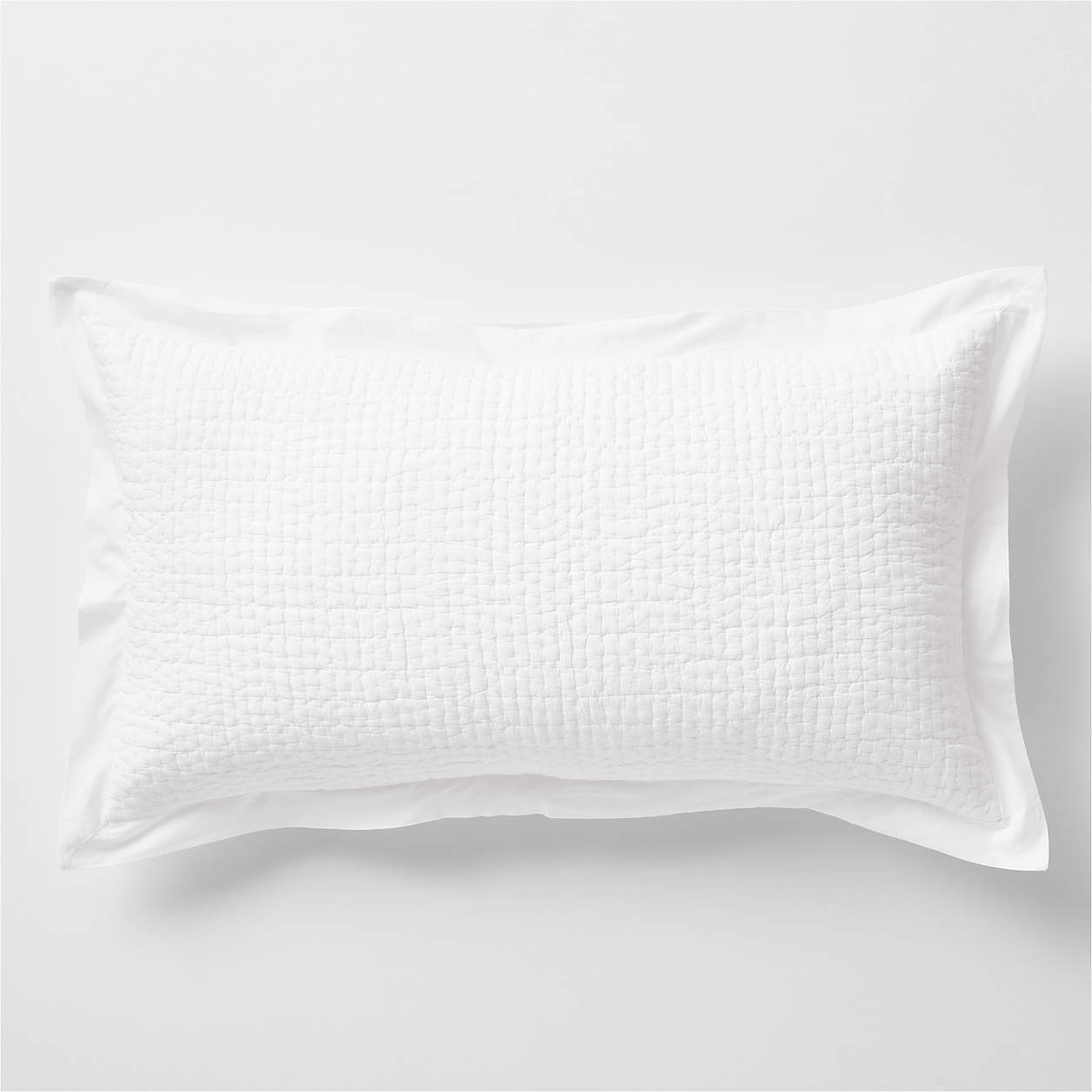 Celeste White Organic Cotton King Sham + Reviews Crate & Barrel