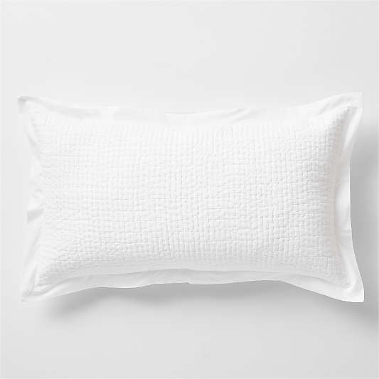 Celeste White Organic Cotton King Sham