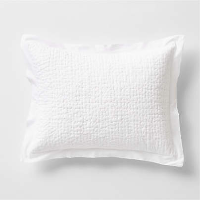 Celeste White Organic Cotton Standard Sham