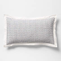 Celeste Organic Cotton Navy Diamond Print Quilted King Bed Pillow Sham + Reviews | Crate & Barrel