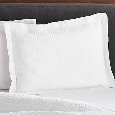 View Celeste White Cotton Solid Standard Sham details
