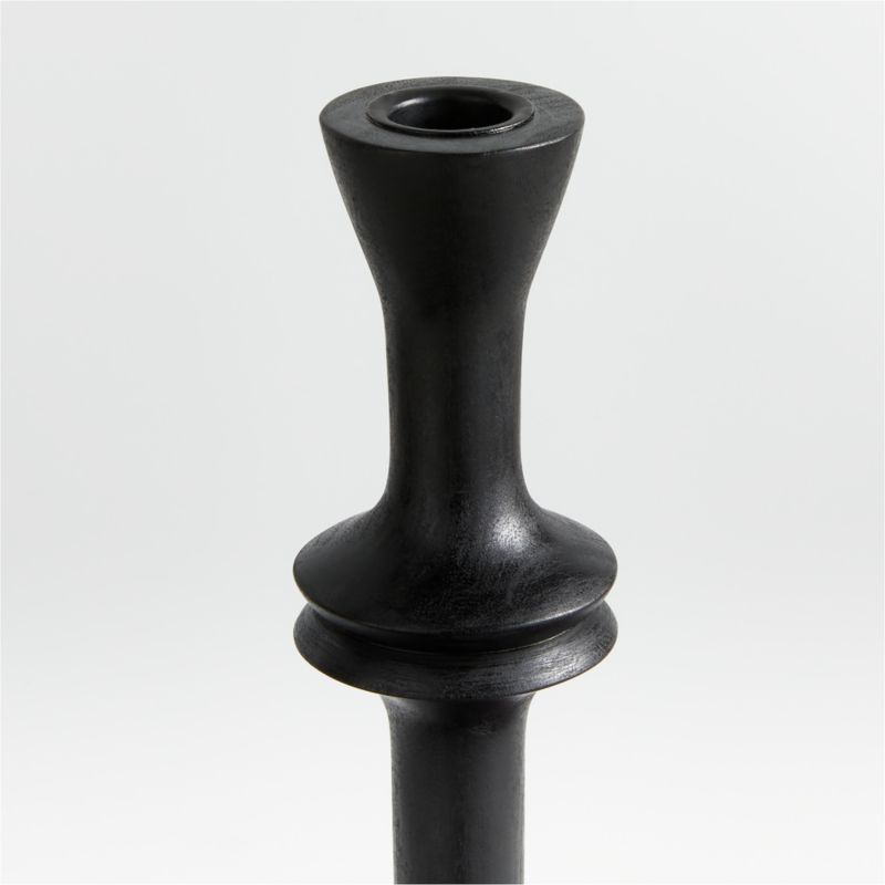 Century Black Acacia Wood Taper Candle Holder 14.5" - image 7 of 9