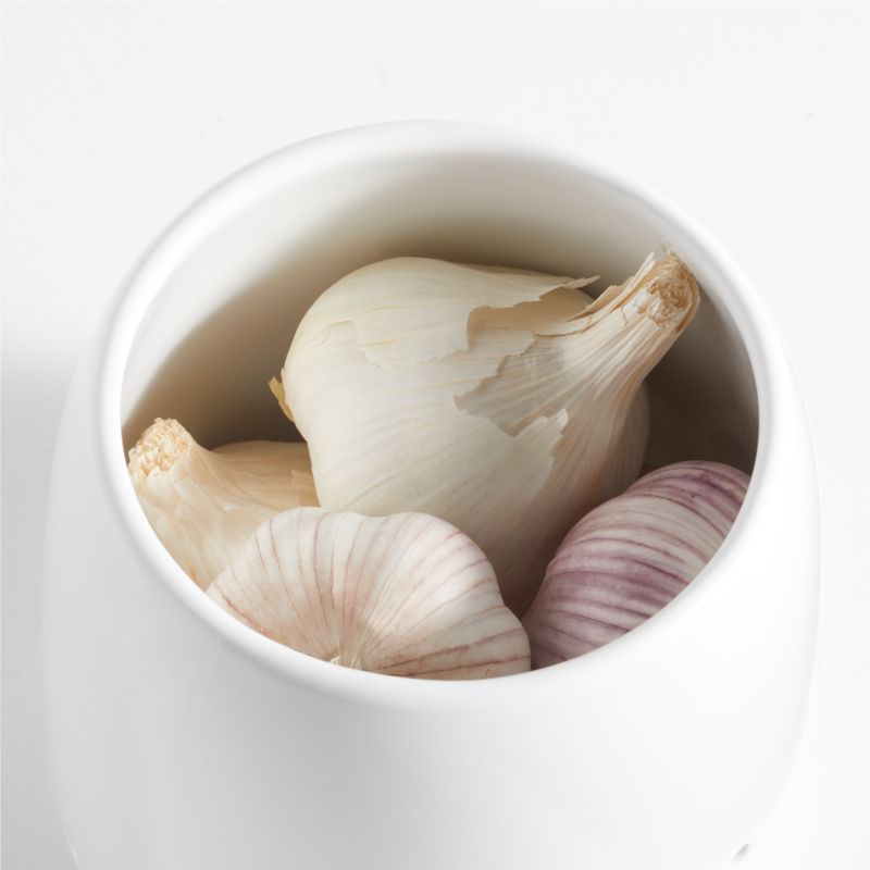 White Ceramic Garlic Keeper - image 1 of 2