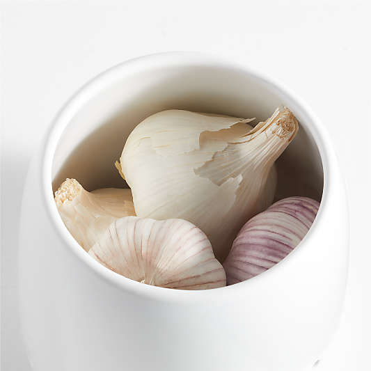 White Ceramic Garlic Keeper