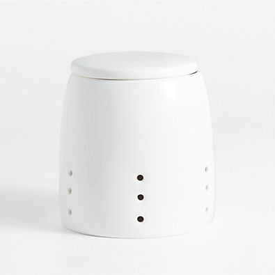 View White Ceramic Garlic Keeper details
