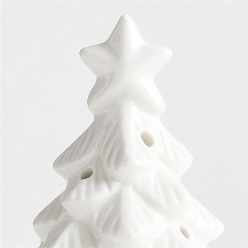 LED Mini White Ceramic Christmas Tree - image 2 of 4