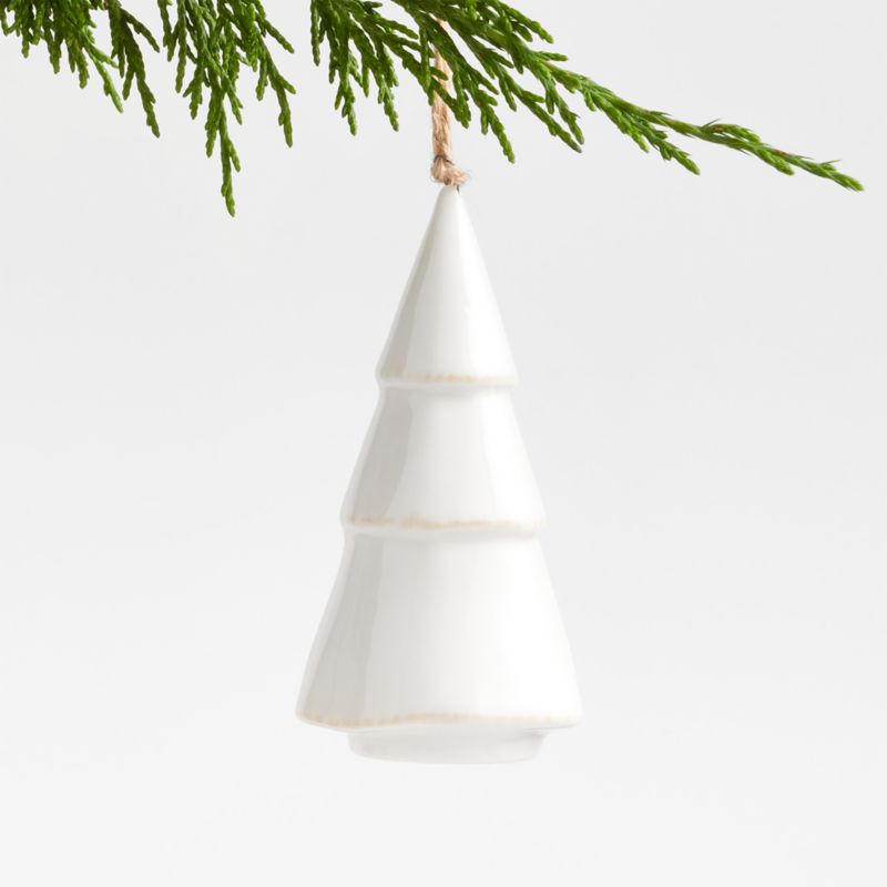 Ceramic Christmas Tree Ornament Crate & Barrel