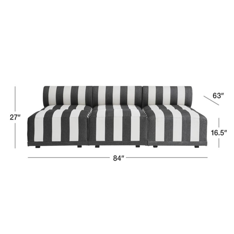 View Cerca Striped 6-Piece Outdoor Sectional - image 2 of 5