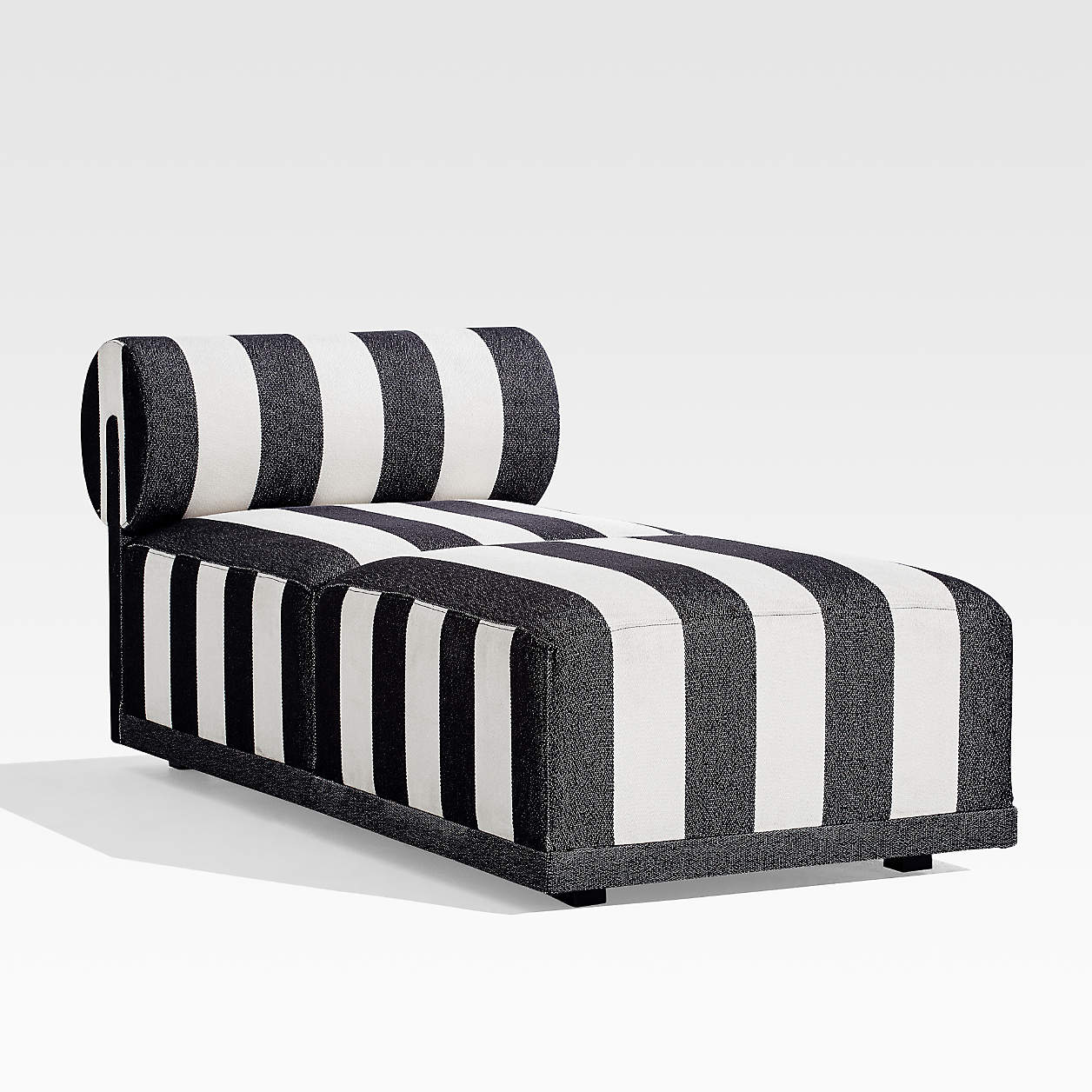 Cerca Striped Outdoor Patio Lounge Chair with Ottoman + Reviews Crate