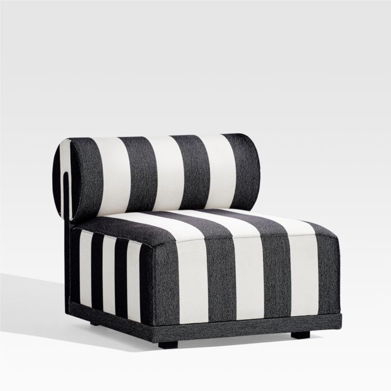 Cerca Striped Armless Outdoor Lounge Chair - image 0 of 6