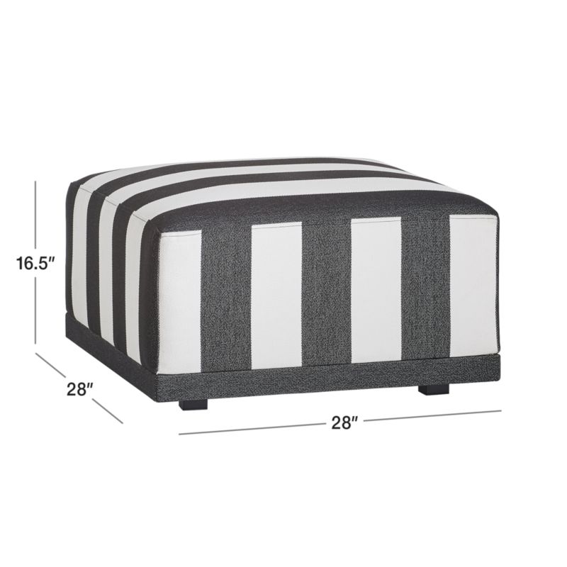 Cerca Striped Outdoor Ottoman