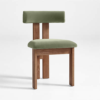 Rodin Ochre Velvet Dining Side Chair by Athena Calderone