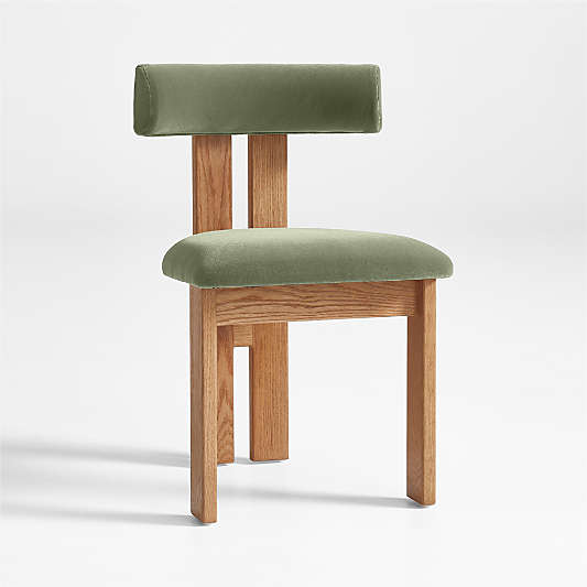 Ceremonie Green Mohair Dining Chair by Athena Calderone