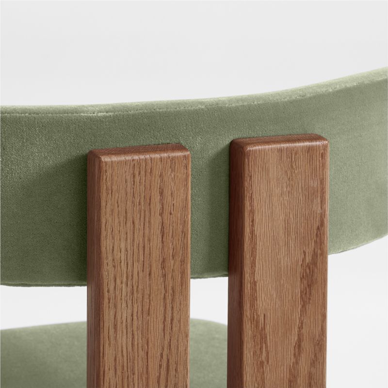 Ceremonie Green Mohair Dining Chair by Athena Calderone