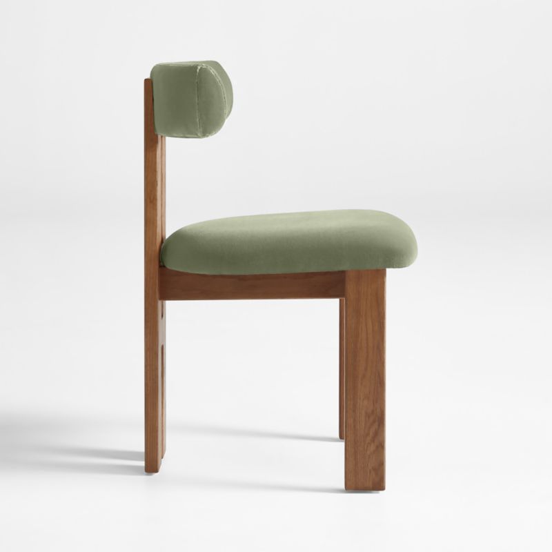 Ceremonie Green Mohair Dining Chair by Athena Calderone