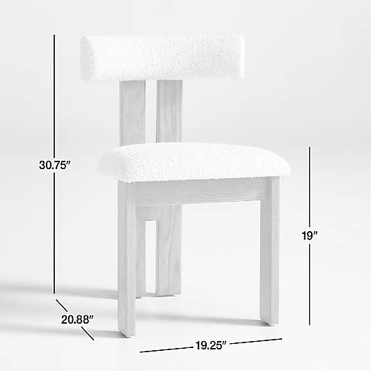 Ceremonie Natural Boucle Dining Chair by Athena Calderone