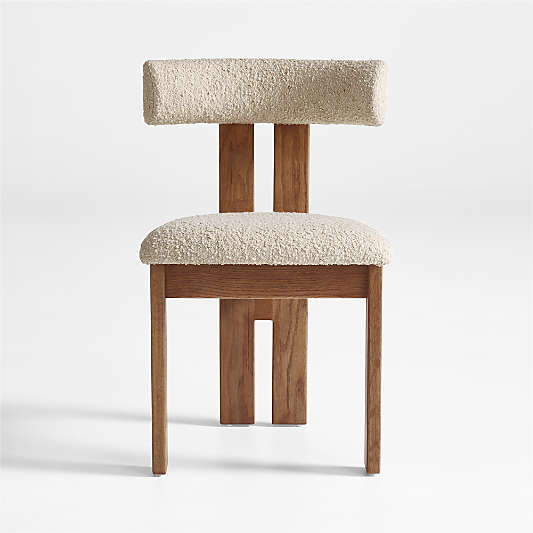 Ceremonie Natural Boucle Dining Chair by Athena Calderone