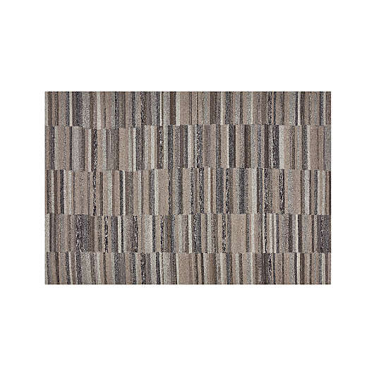 Ceres Granite Grey Striped Rug 6x9