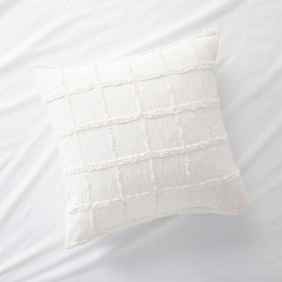 View Chalet Textured White Cotton Euro Sham details