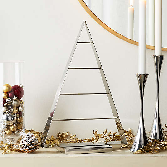 Chalet Small Silver Ornament Tree