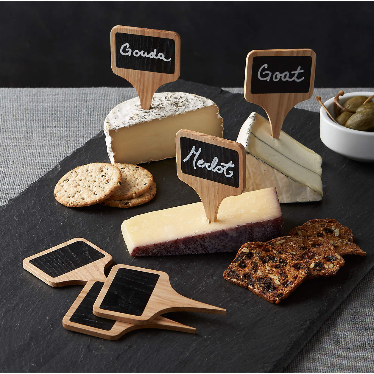 Chalkboard Cheese Markers, Set of 6 + Reviews Crate & Barrel