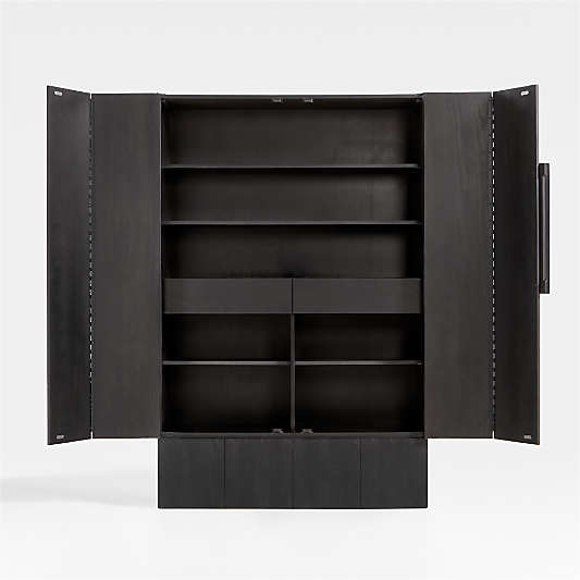 Chalot Ebonized Wood 2-Door Storage Cabinet by Leanne Ford