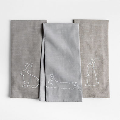 View Chambray Easter Dish Towels, Set of 3 details
