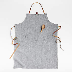 Grand Fusion Apron with Built-in Oven Mitts ,Gray