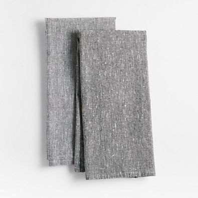 View Chambray Grey Dish Towels, Set of 2 details