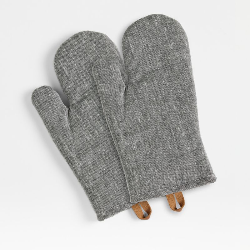 Chambray Organic Cotton Oven Mitts, Set of 2 - image 0 of 8