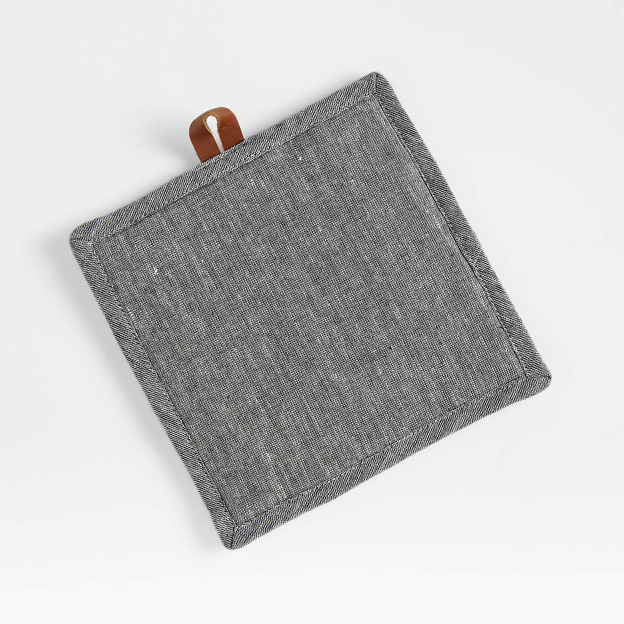 Chambray Grey Pot Holder + Reviews Crate & Barrel