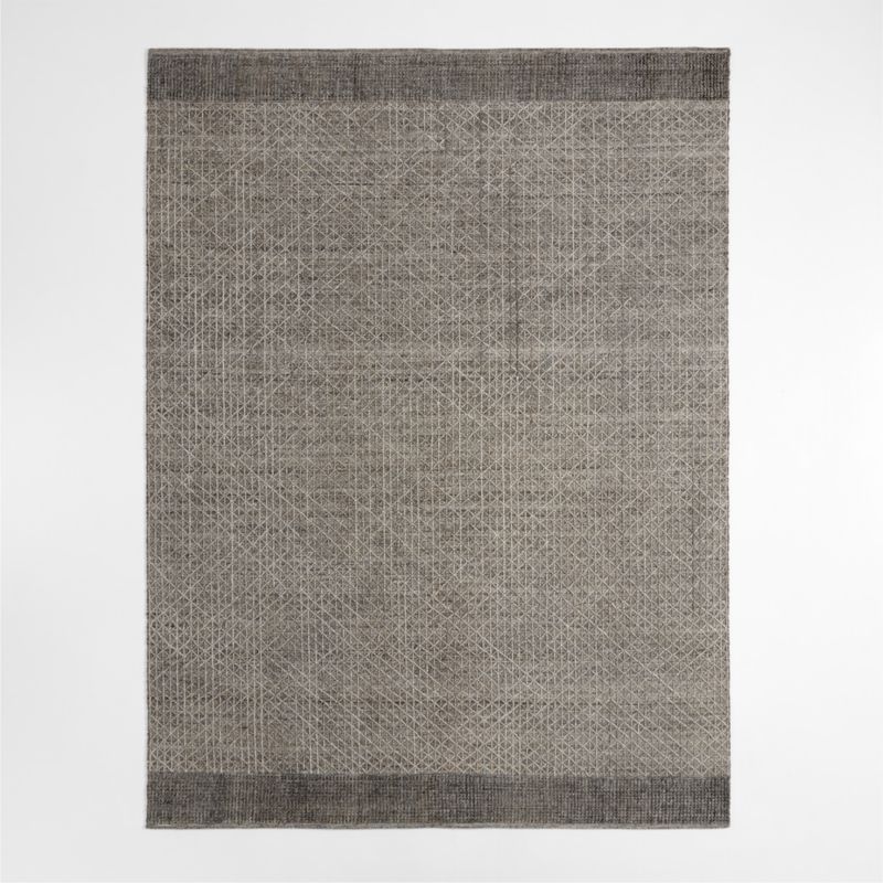 Chamonix Wool and Viscose Hand-Knotted Brown Rug Swatch 12"x18" - image 1 of 4