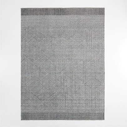 Stowe Wool Handwoven Grey Moroccan-Style Area Rug 6'x9