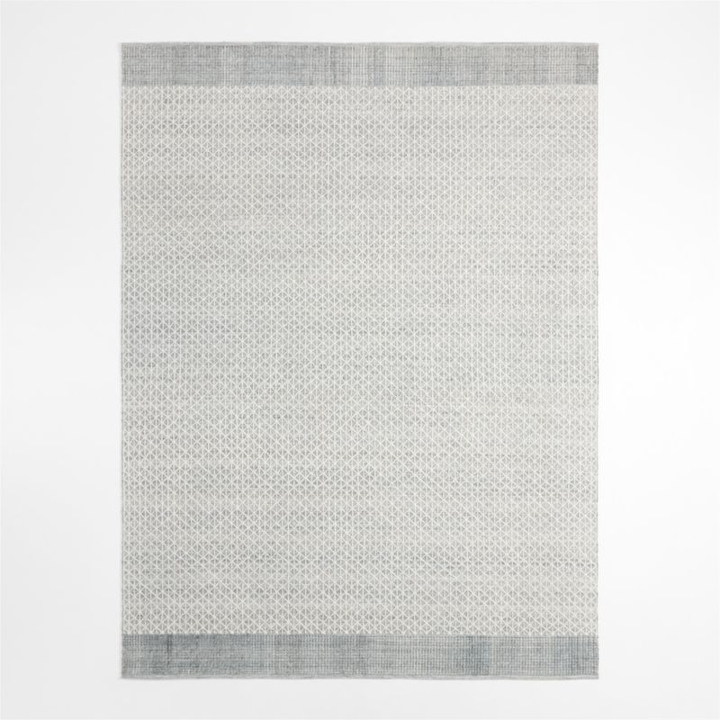 Chamonix Performance Wool-Blend Handwoven White Teal Area Rug 9'x12' - image 2 of 5