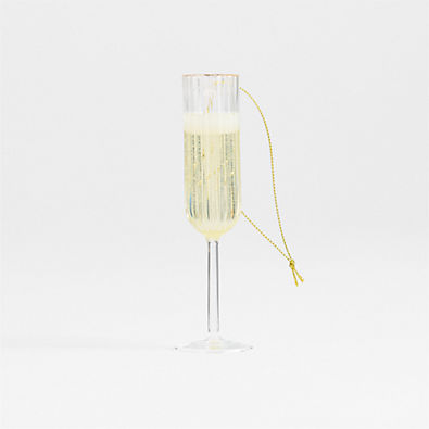 View Champagne Glass Christmas Tree Ornament details