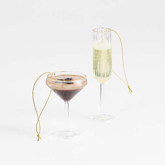 Champagne Glass Christmas Tree Ornament