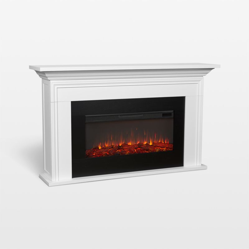 Chandler White Wood Electric Fireplace 76" - image 0 of 6