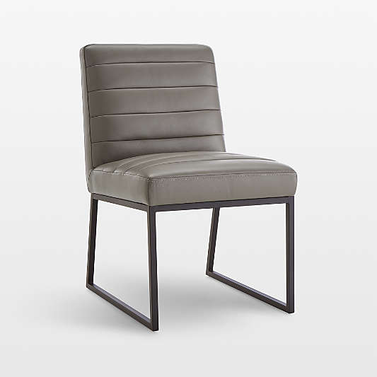 Channel Leather Side Chair