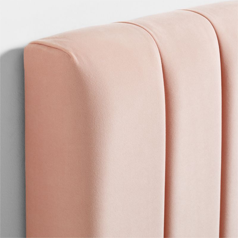 Channel Velvet Pink Twin Charging Wall-Mounted Headboard - image 3 of 6