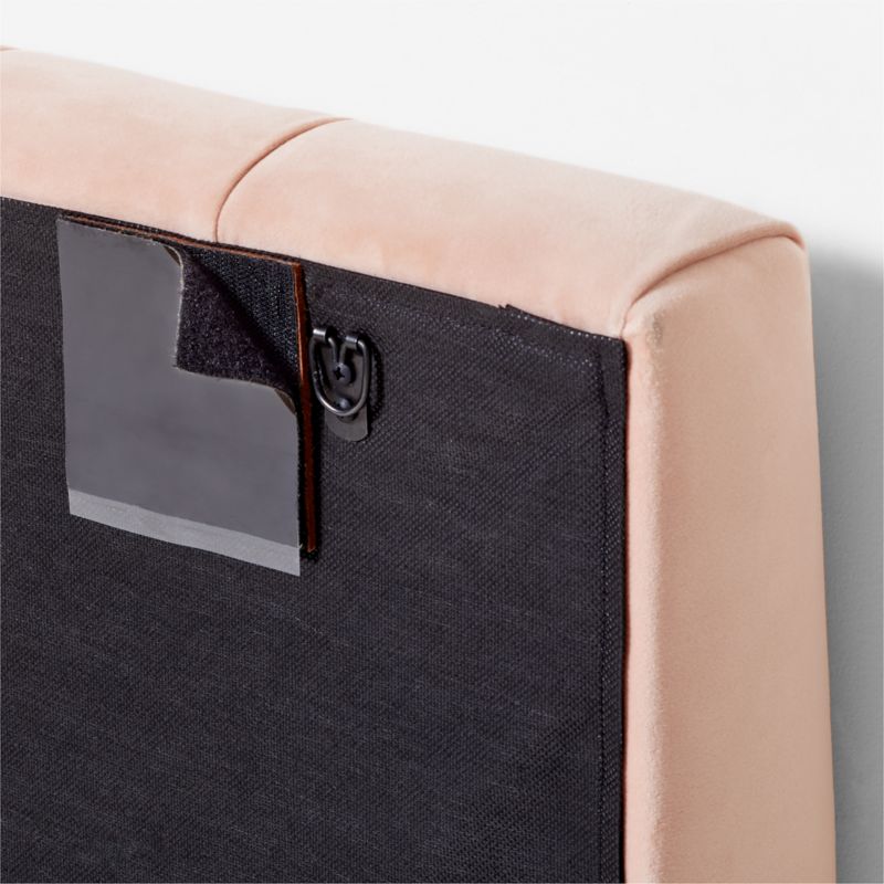 Channel Velvet Pink Twin Charging Wall-Mounted Headboard - image 5 of 6