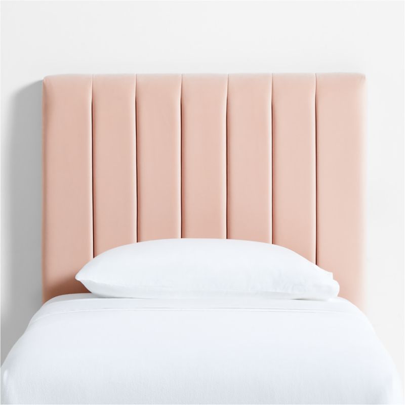 Channel Velvet Pink Twin Charging Wall-Mounted Headboard - image 0 of 6