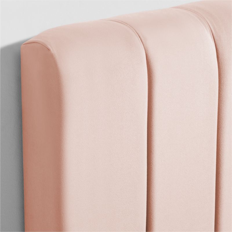 Channel Velvet Pink Twin Wall-Mounted Headboard - image 3 of 5