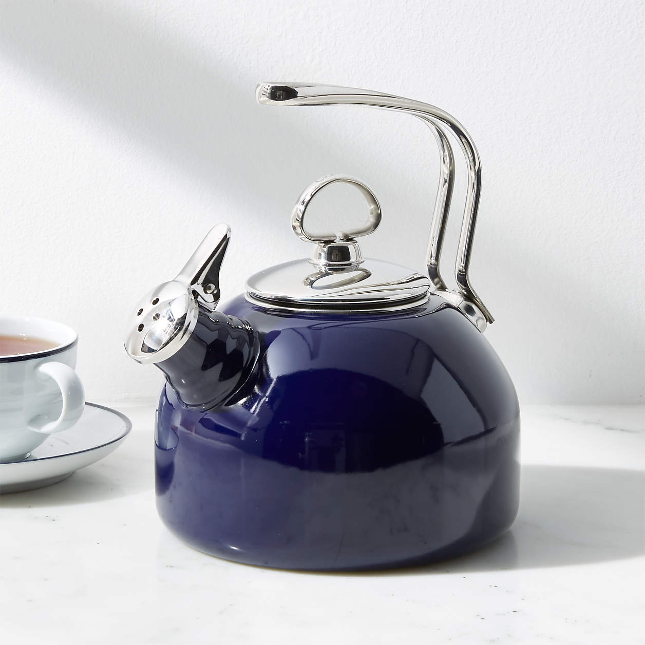 Chantal Classic Cobalt Tea Kettle + Reviews Crate & Barrel