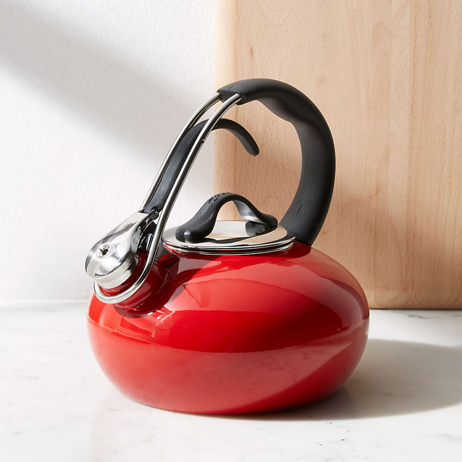 Chantal Loop Red Tea Kettle + Reviews Crate & Barrel