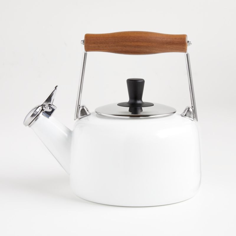 Chantal Sven Matte White Tea Kettle with Wood Handle - image 0 of 4