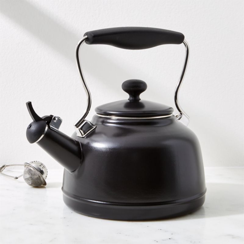 Chantal Vintage Matte Black Tea Kettle Crate & Barrel