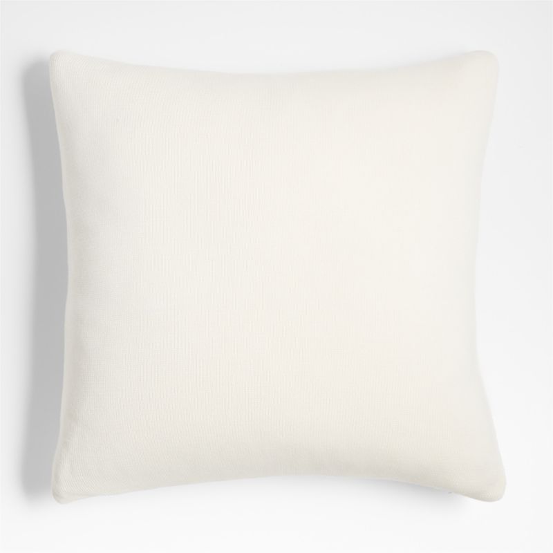 Chantilly Pampas Ivory Knit 23"x23" Throw Pillow Cover